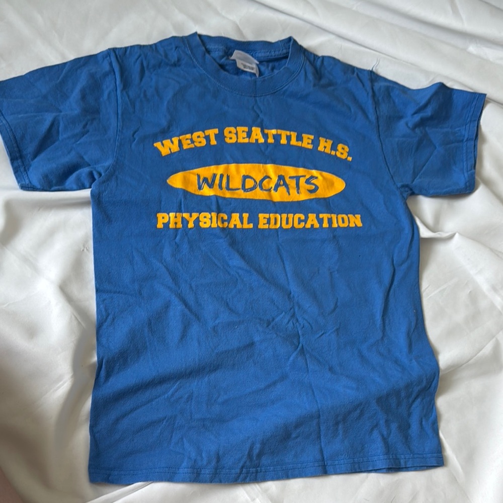 Jazz Blue Graphic T-Shirt, Size Small Classic Tee, West Seattle Wildcats PE